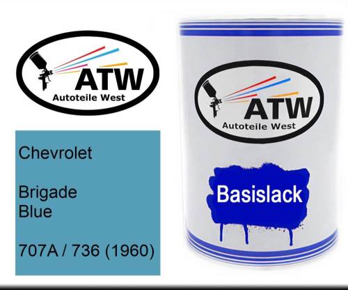 Chevrolet, Brigade Blue, 707A / 736 (1960): 500ml Lackdose, von ATW Autoteile West.